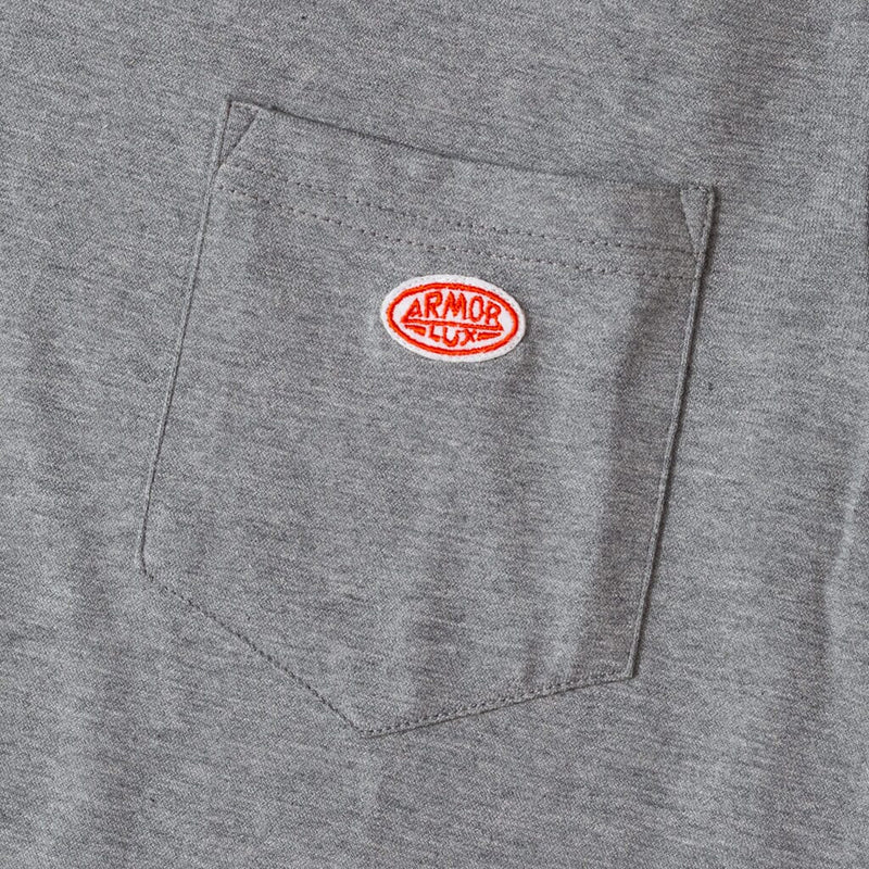 Heritage Logo Pocket L/S T-Shirt - Misty Grey