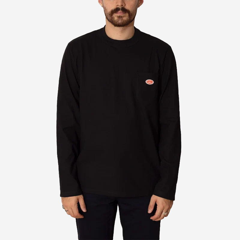 Heritage Logo Pocket L/S T-Shirt - Black