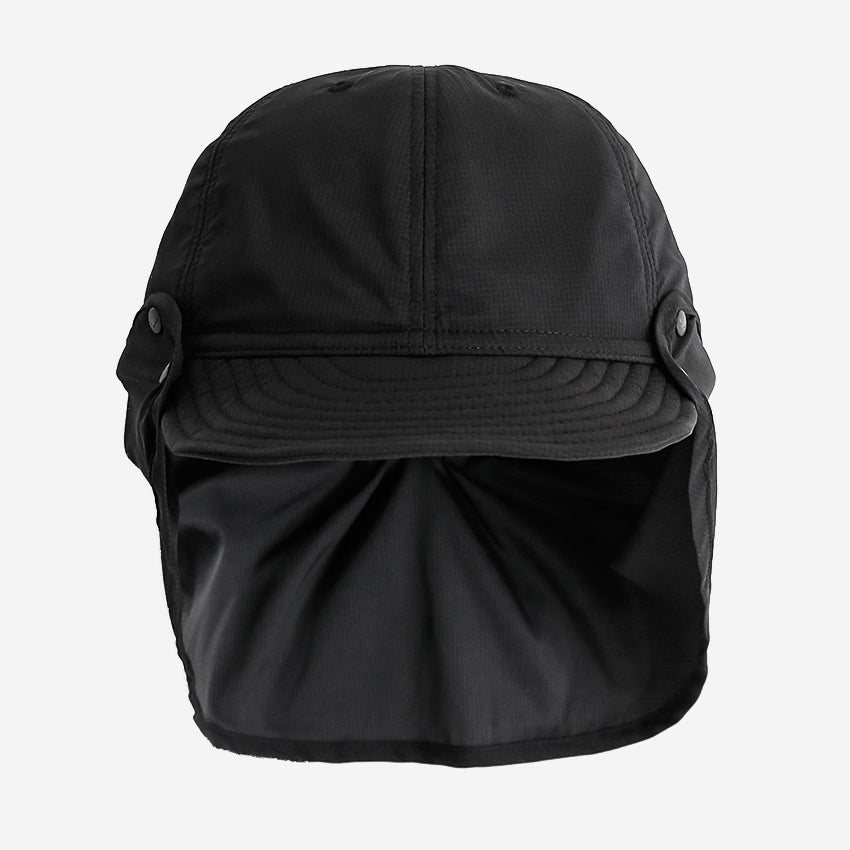 Hiker Sun Flap Cap - Black