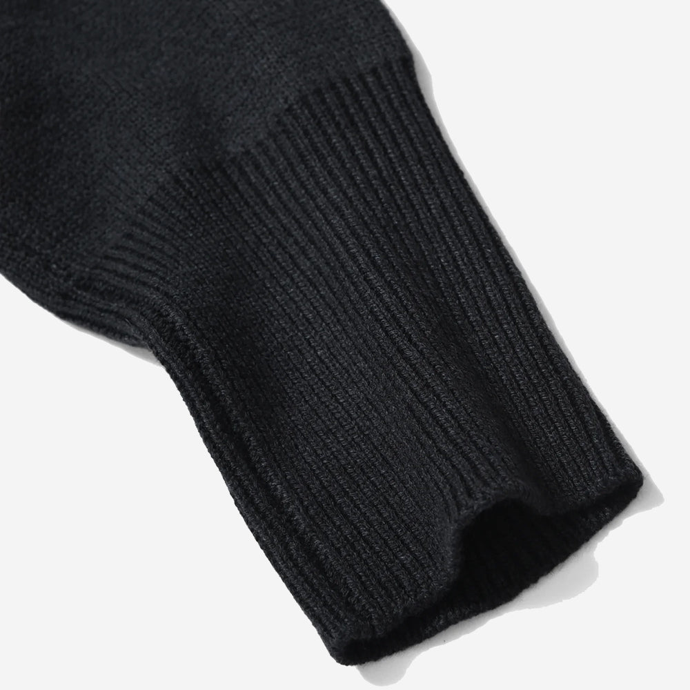 Hooded Knit Down Jacket - Dark Olive