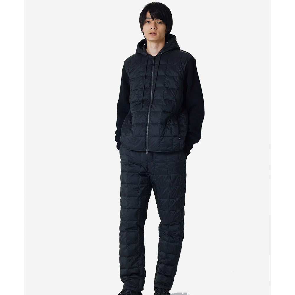 Hooded Knit Down Jacket - Dark Olive