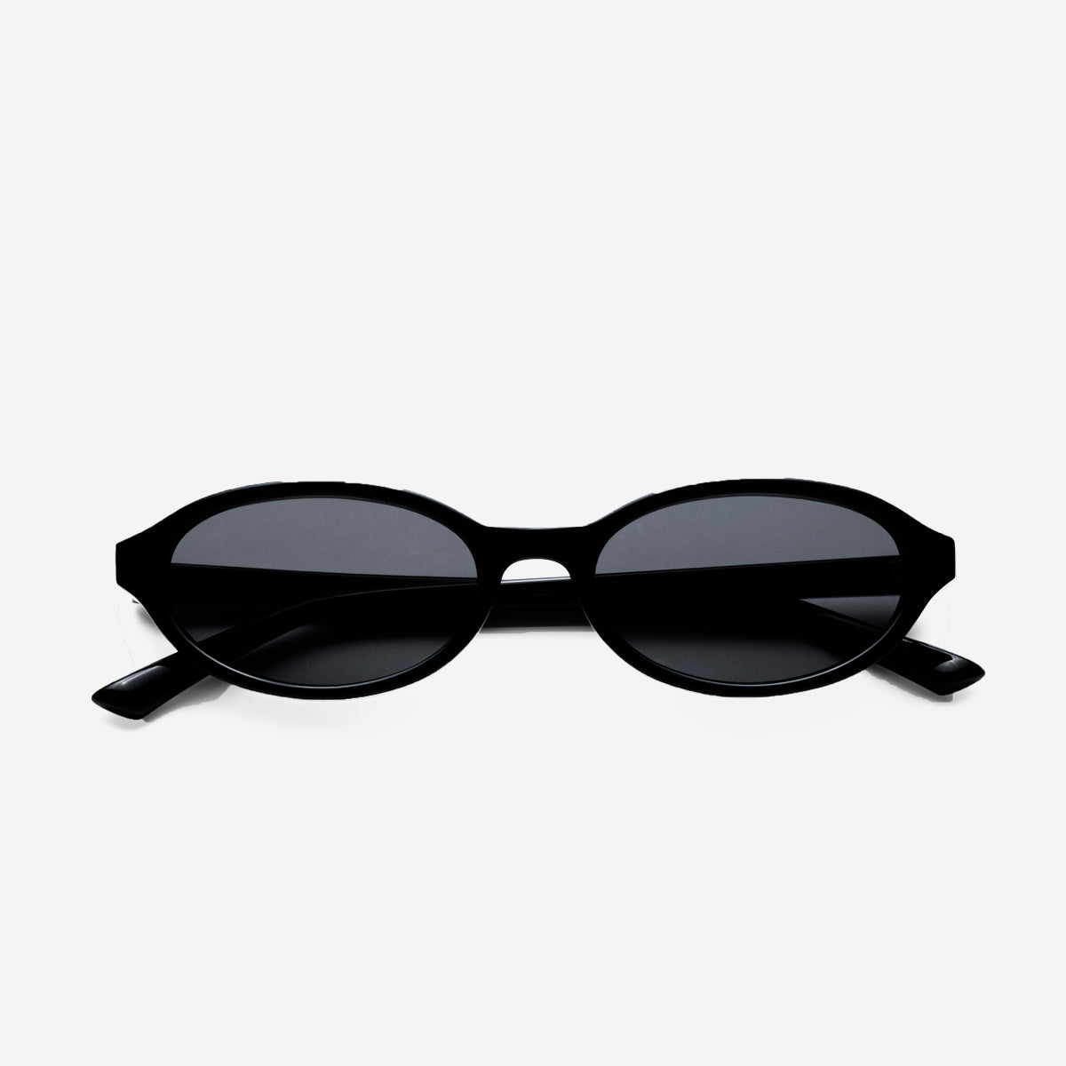 IVY Slim Oval Sunglasses - Black/Grey