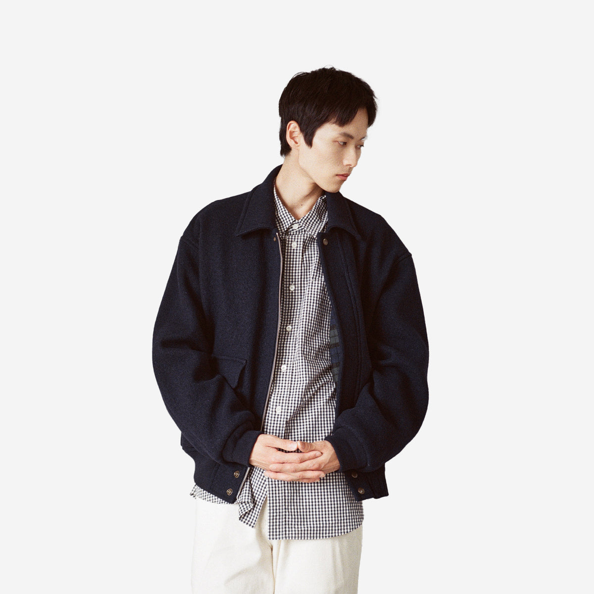 Irish Boiled Wool Jacket - Navy