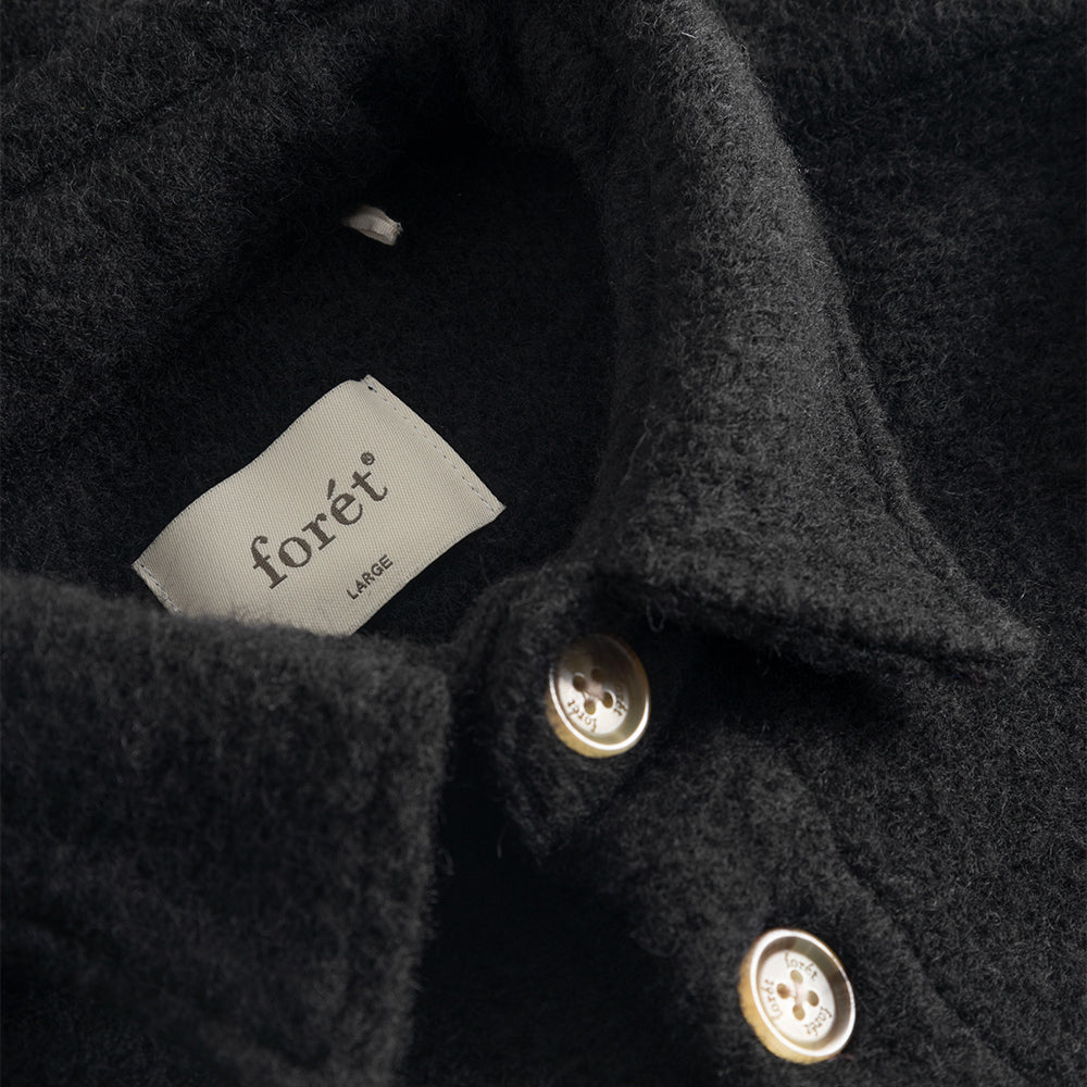 Ivy Wool Overshirt - Black