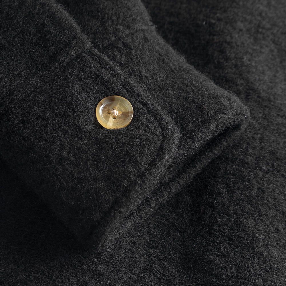 Ivy Wool Overshirt - Black
