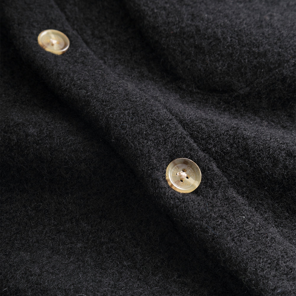 Ivy Wool Overshirt - Black