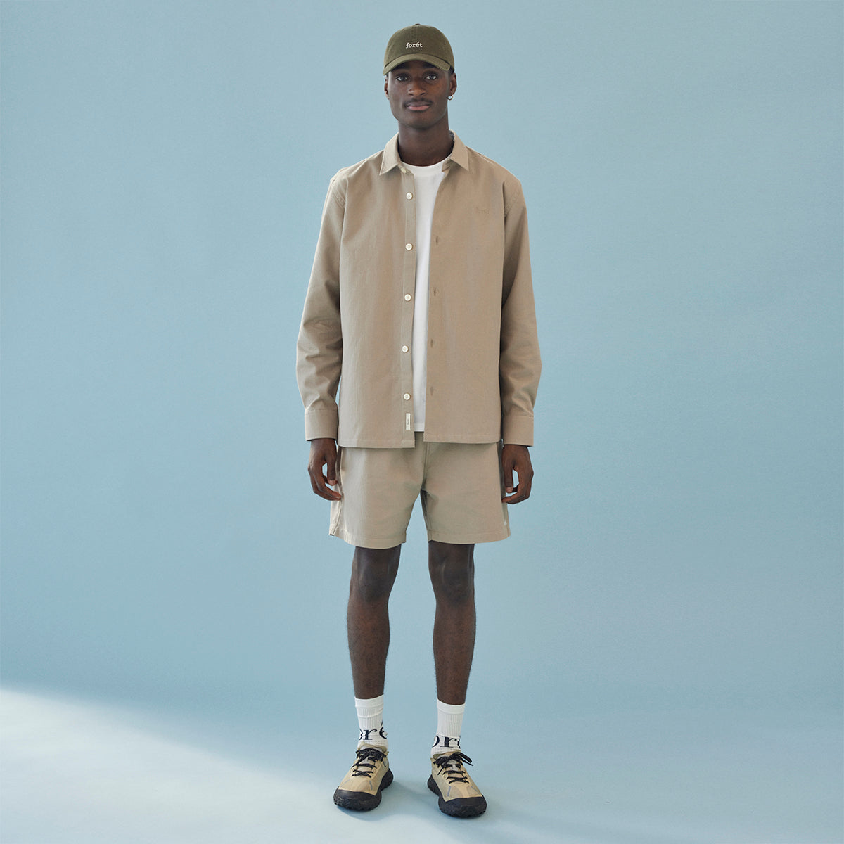 Flare Waffle Shirt - Khaki