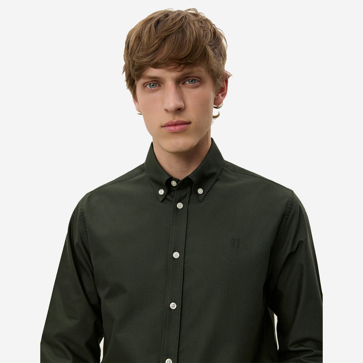 Konrad Oxford Shirt - Duffle Bag Green