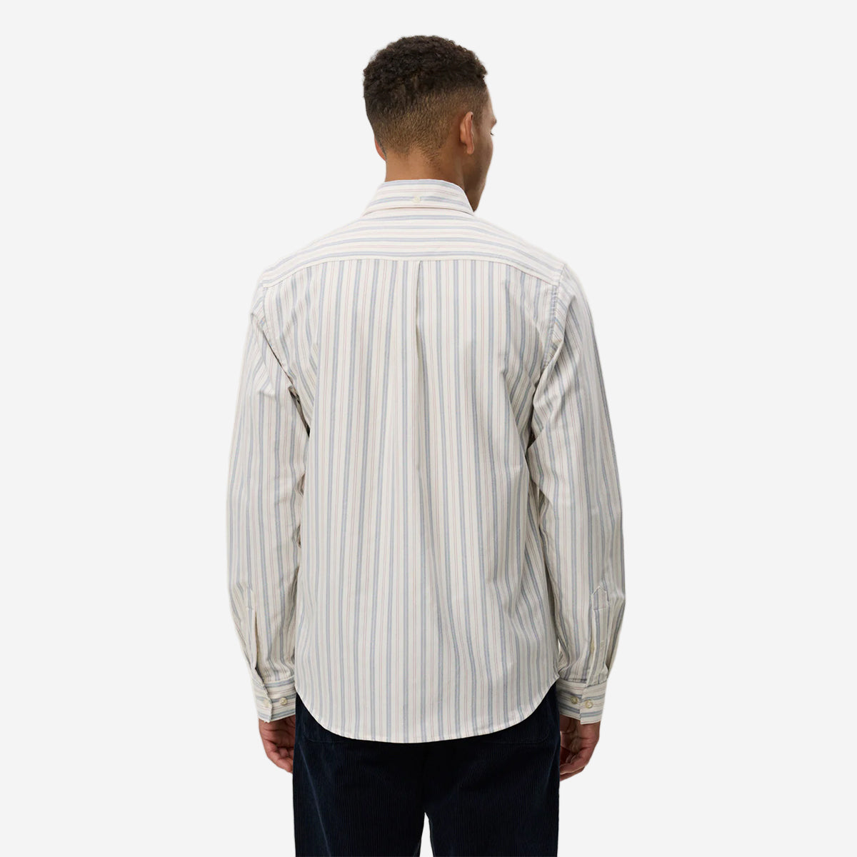 Konrad Striped Oxford Shirt - Light Ivory