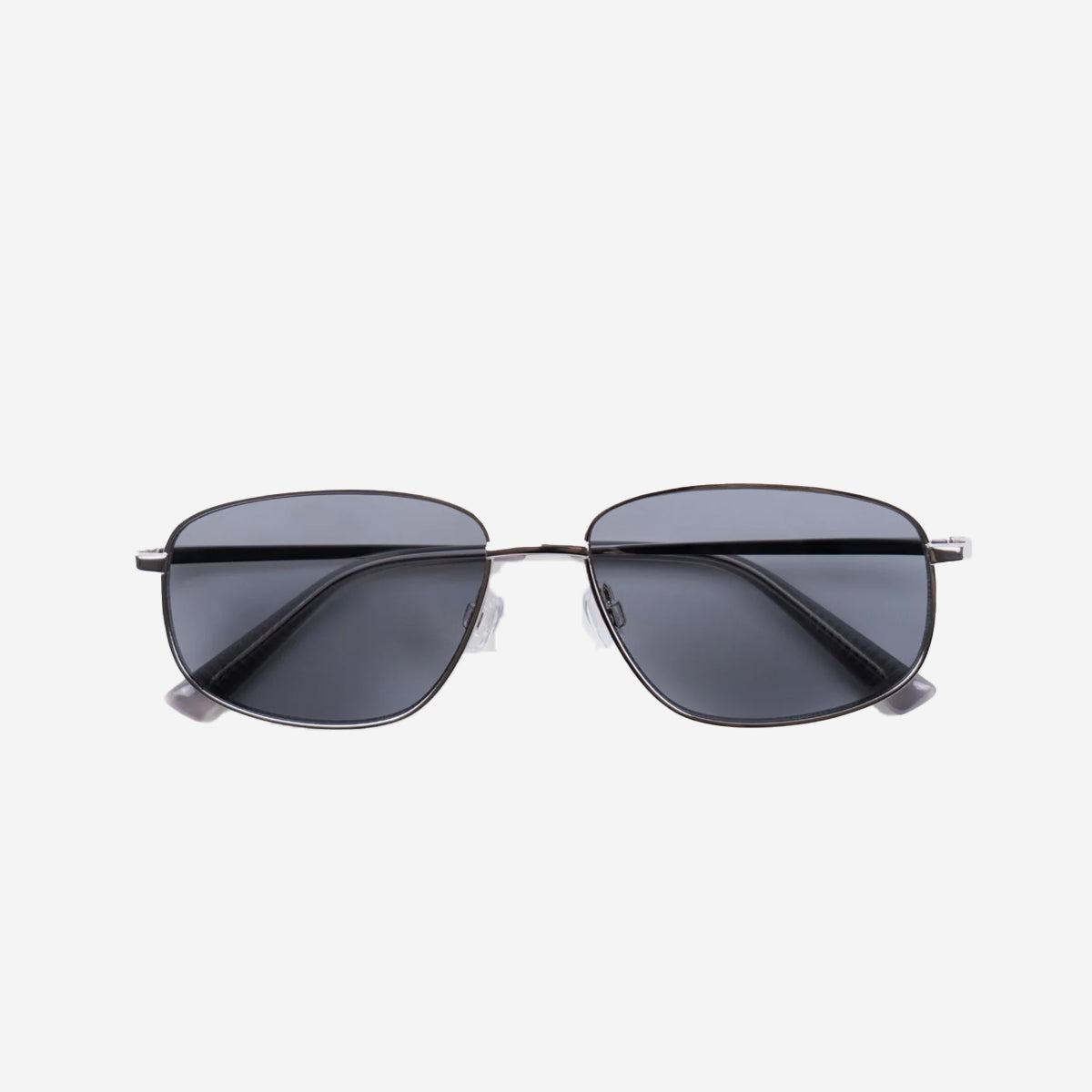 LAURENCE Rectangle Metal Sunglasses - Silver/Grey