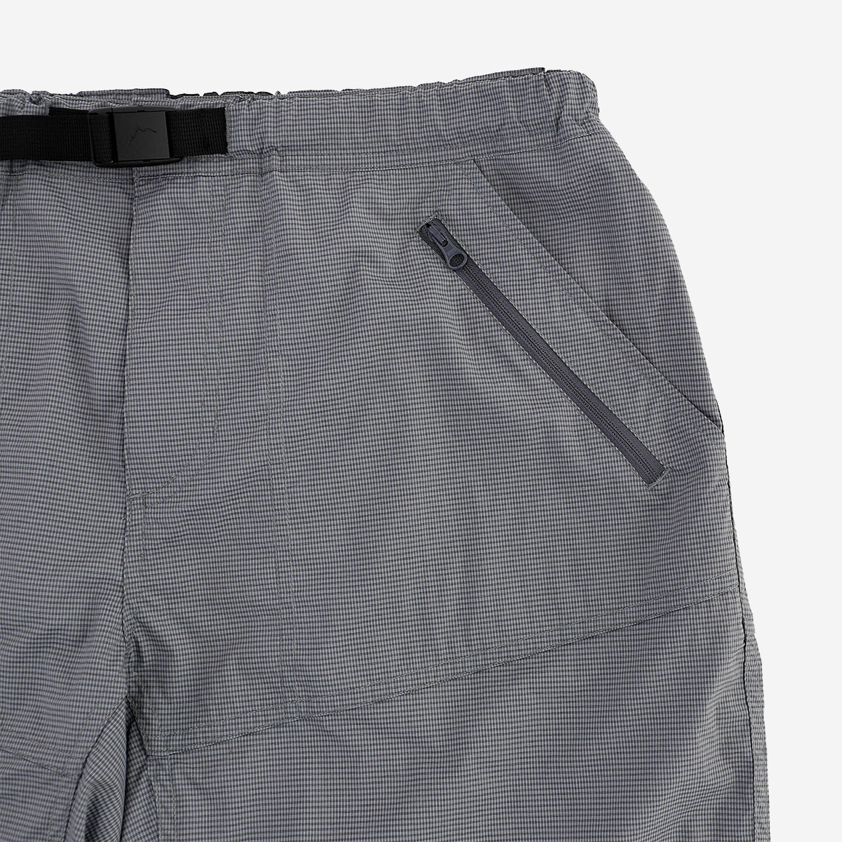 Light Check 6-Pocket Shorts - Dark Grey