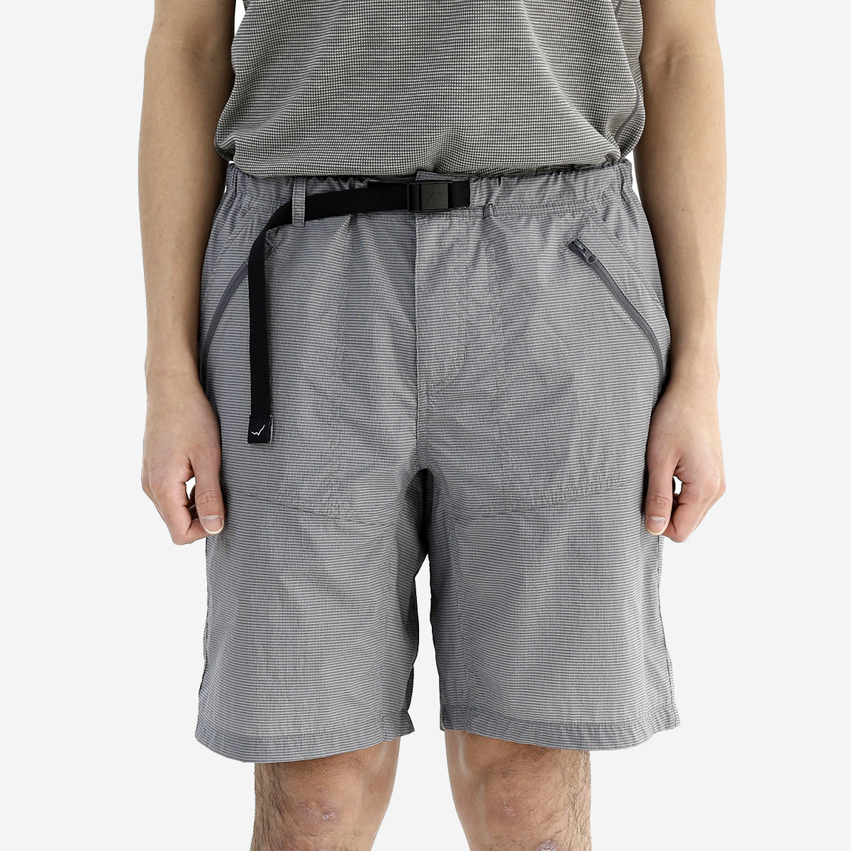Light Check 6-Pocket Shorts - Dark Grey
