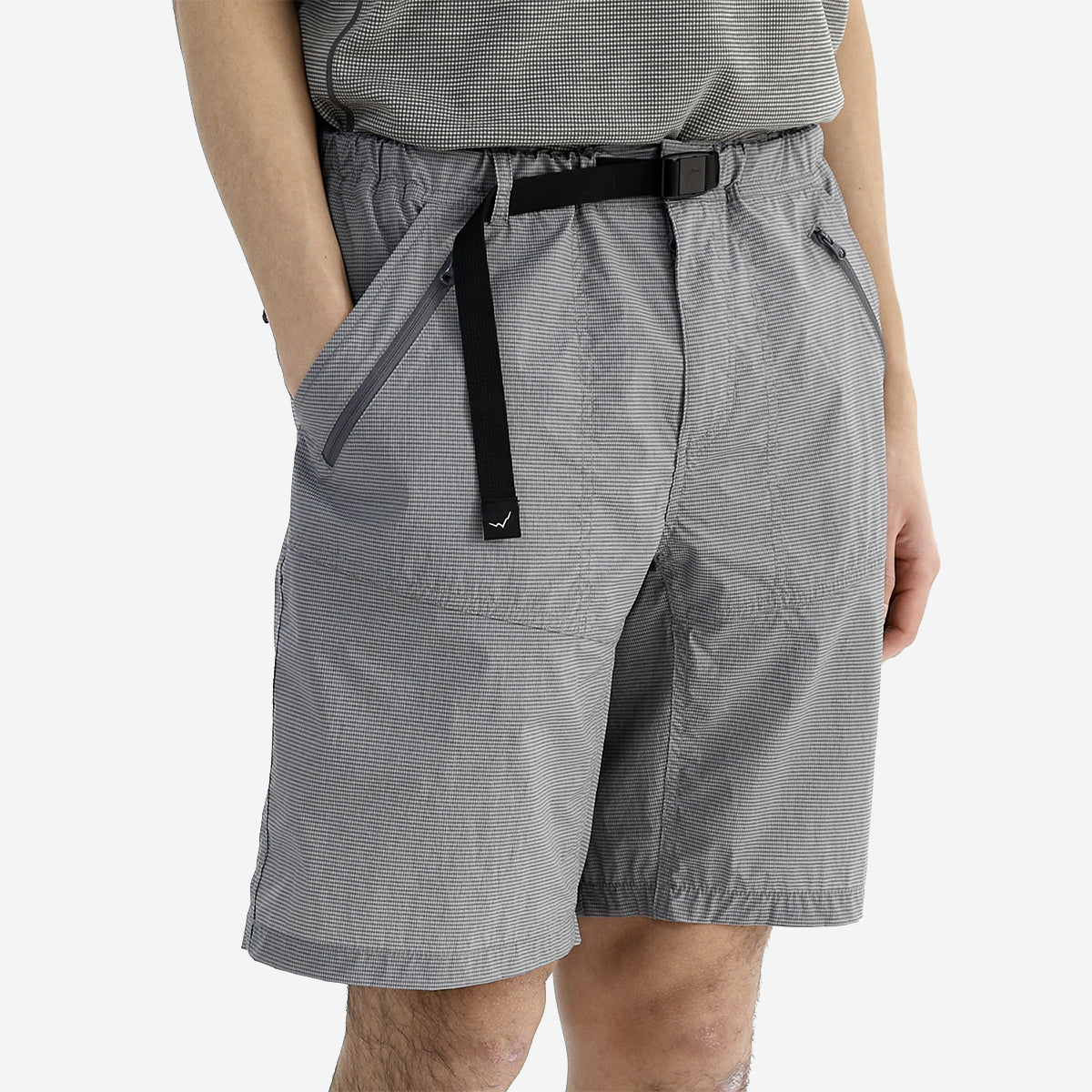 Light Check 6-Pocket Shorts - Dark Grey