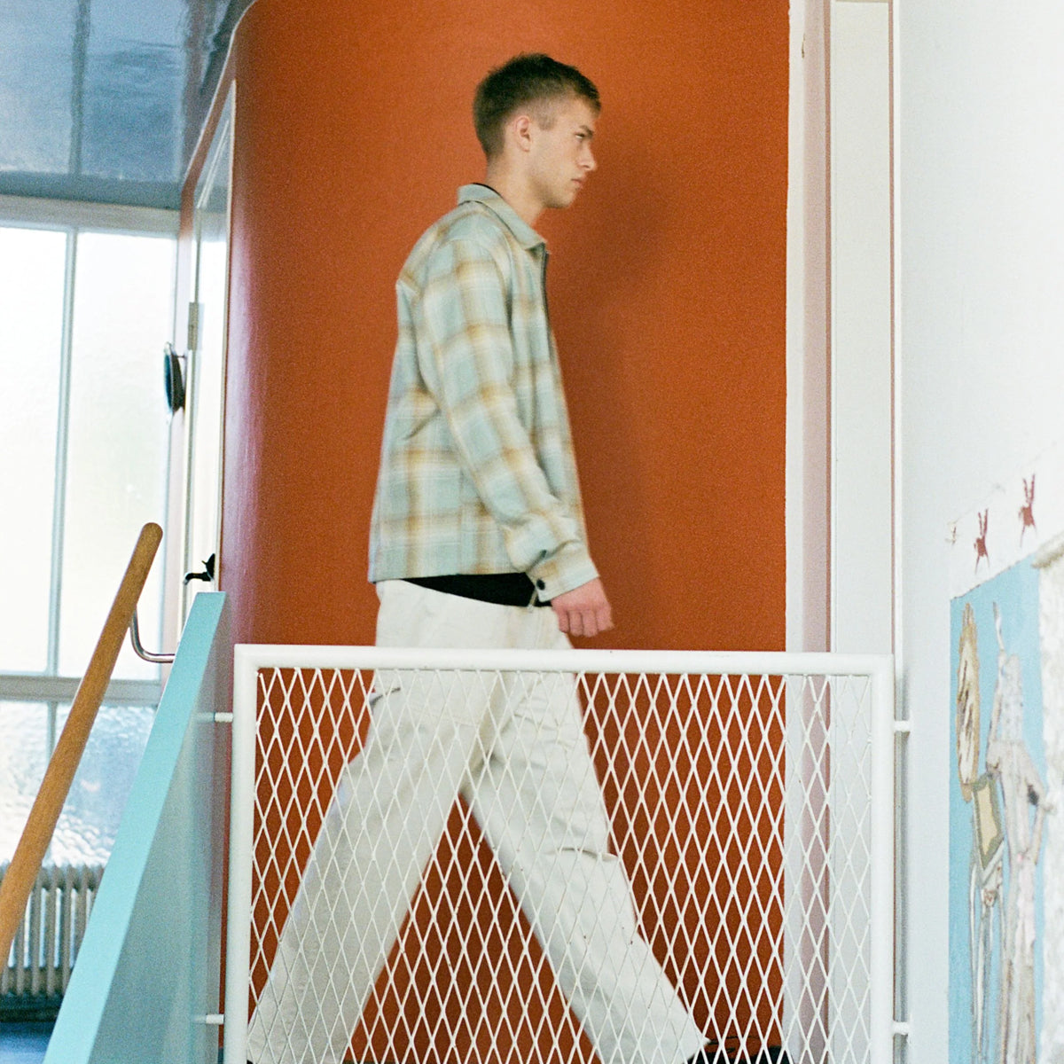 Loft Zip Twill Overshirt - Green Oxide Check