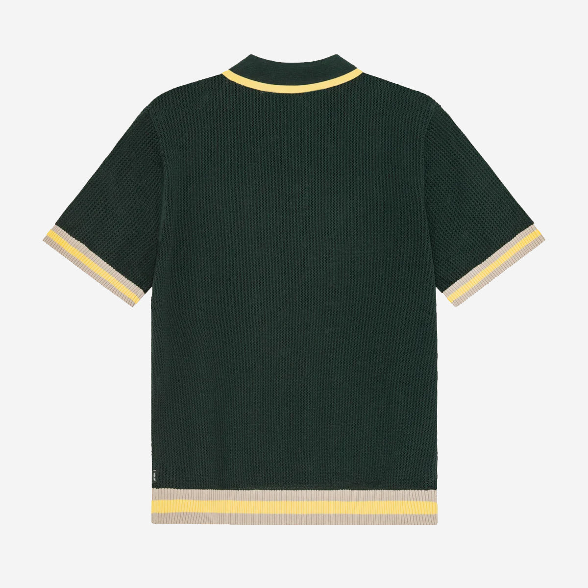Lace Knitted Polo - Pine Green