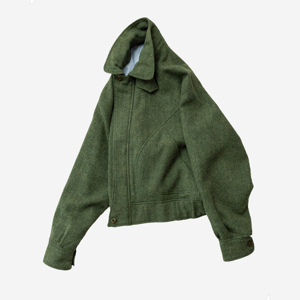 Norman Wool Jacket - Pothos Herringbone