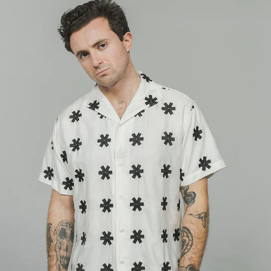 Leisure S/S Tencel Shirt - White Embroidered