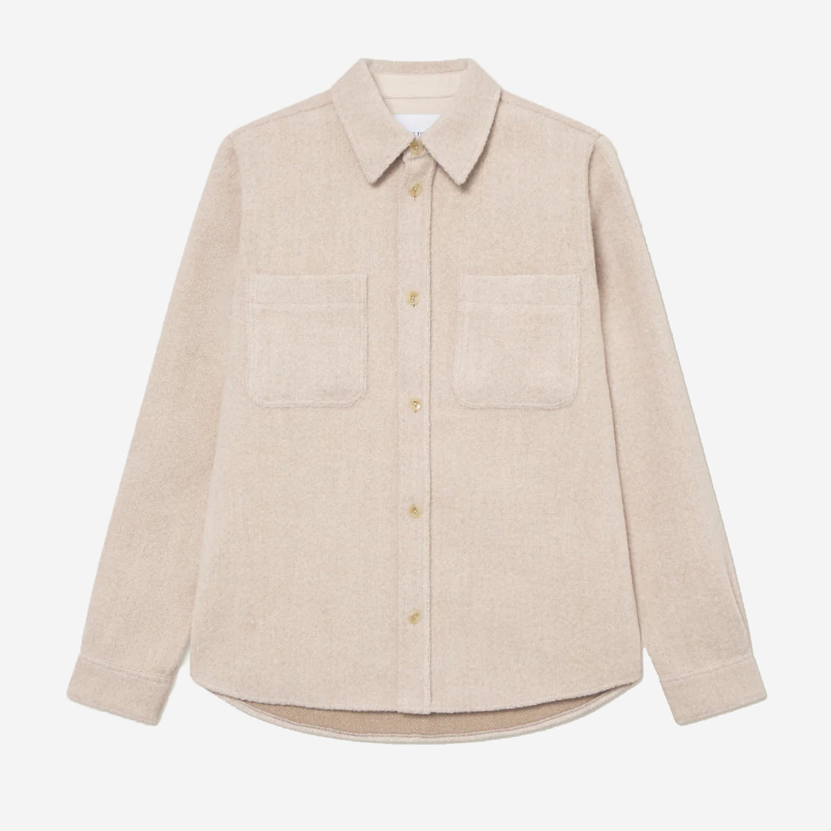 Lennon Bouclé Wool Overshirt - Ivory