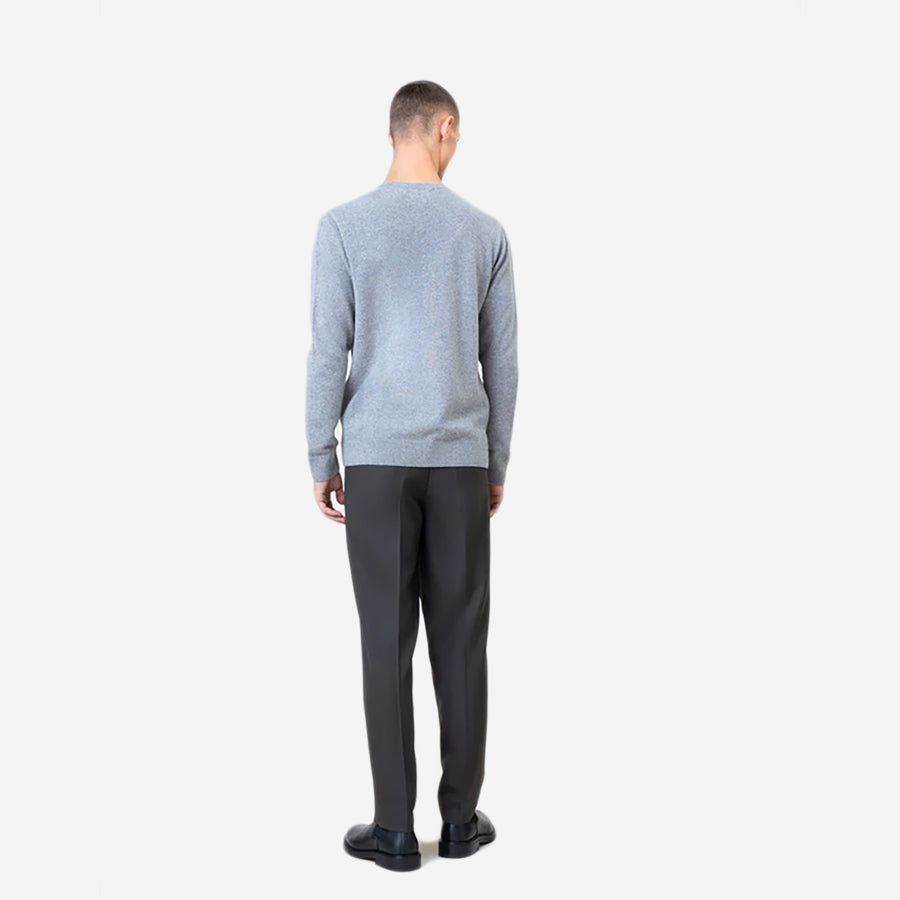 Light Merino Wool Crew Sweater - Polar Blue