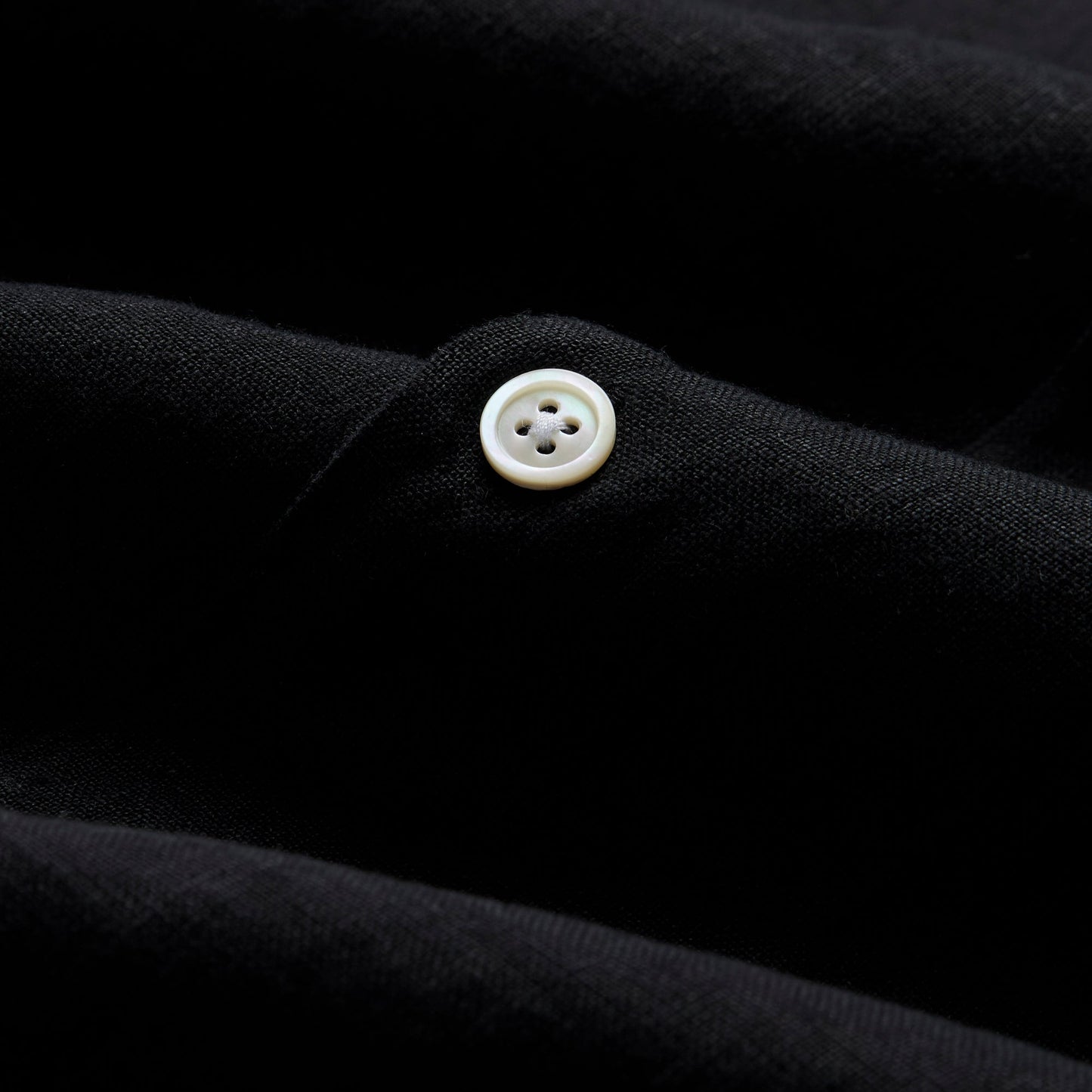 Linen S/S Vacation Shirt - Black