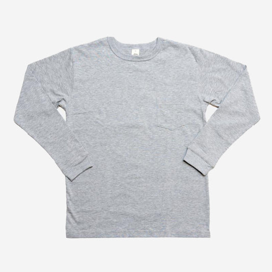 Long Sleeve Heavyweight Pocket T-Shirt - Heather Grey