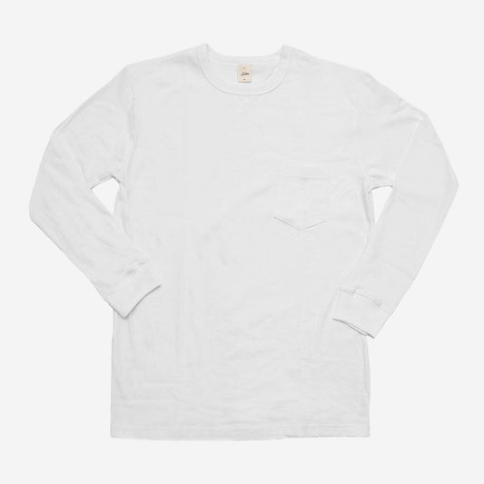 3Sixteen - Long Sleeve Heavyweight Pocket T-Shirt - White