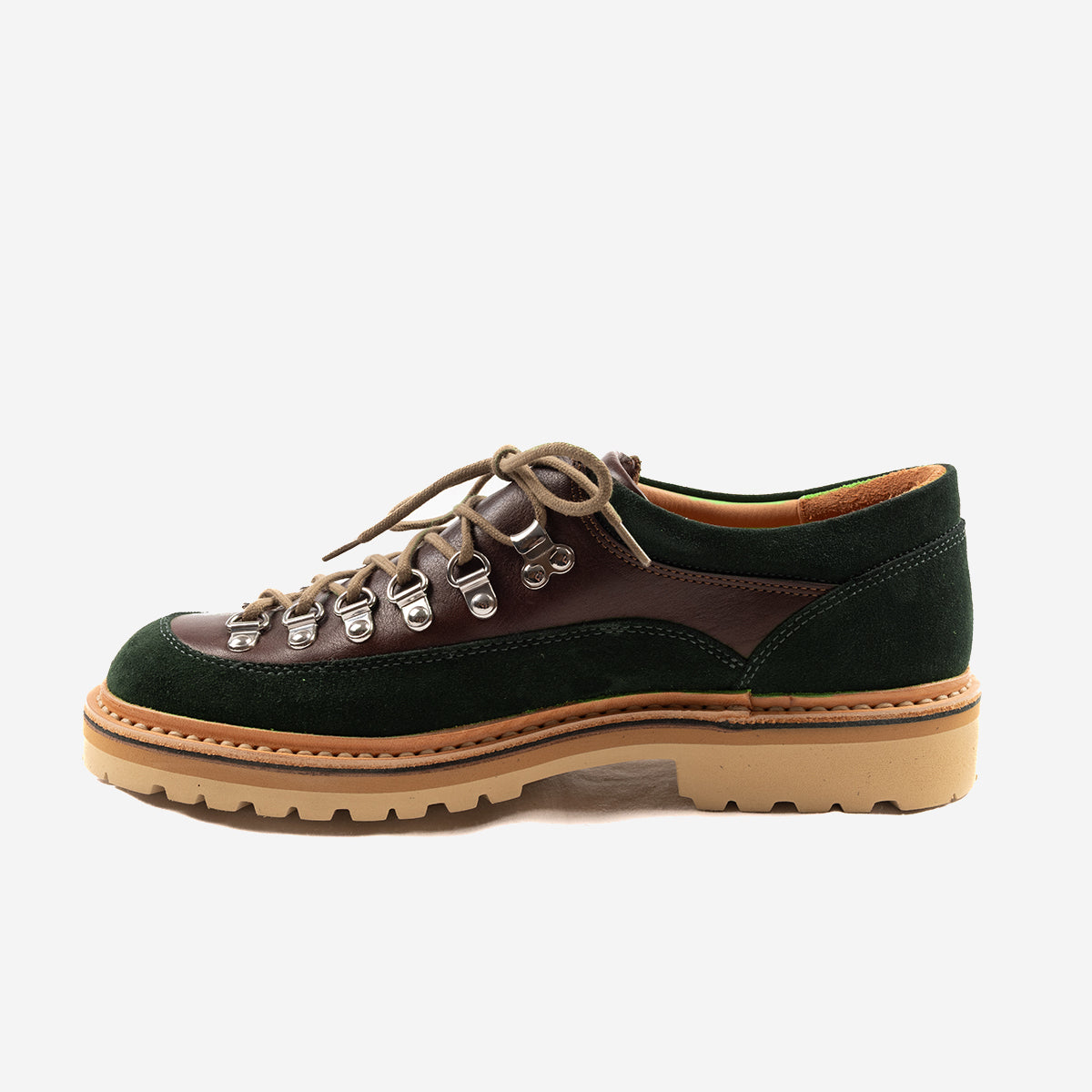 MA187 Magnifico Suede Leather Shoes - Forest Green/Brown