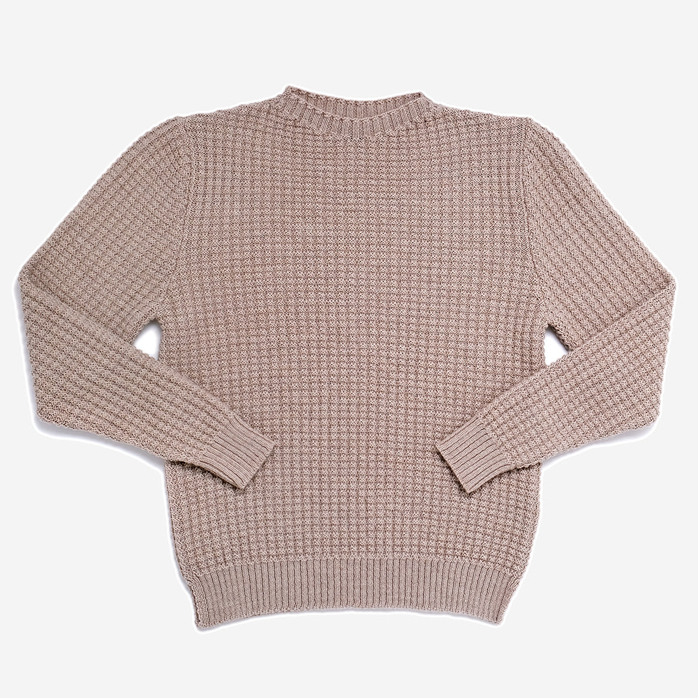 Merino Waffle Knit Sweater, USA Made