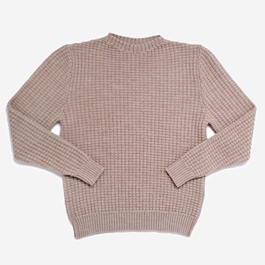 Merino Waffle Knit Sweater - Oat