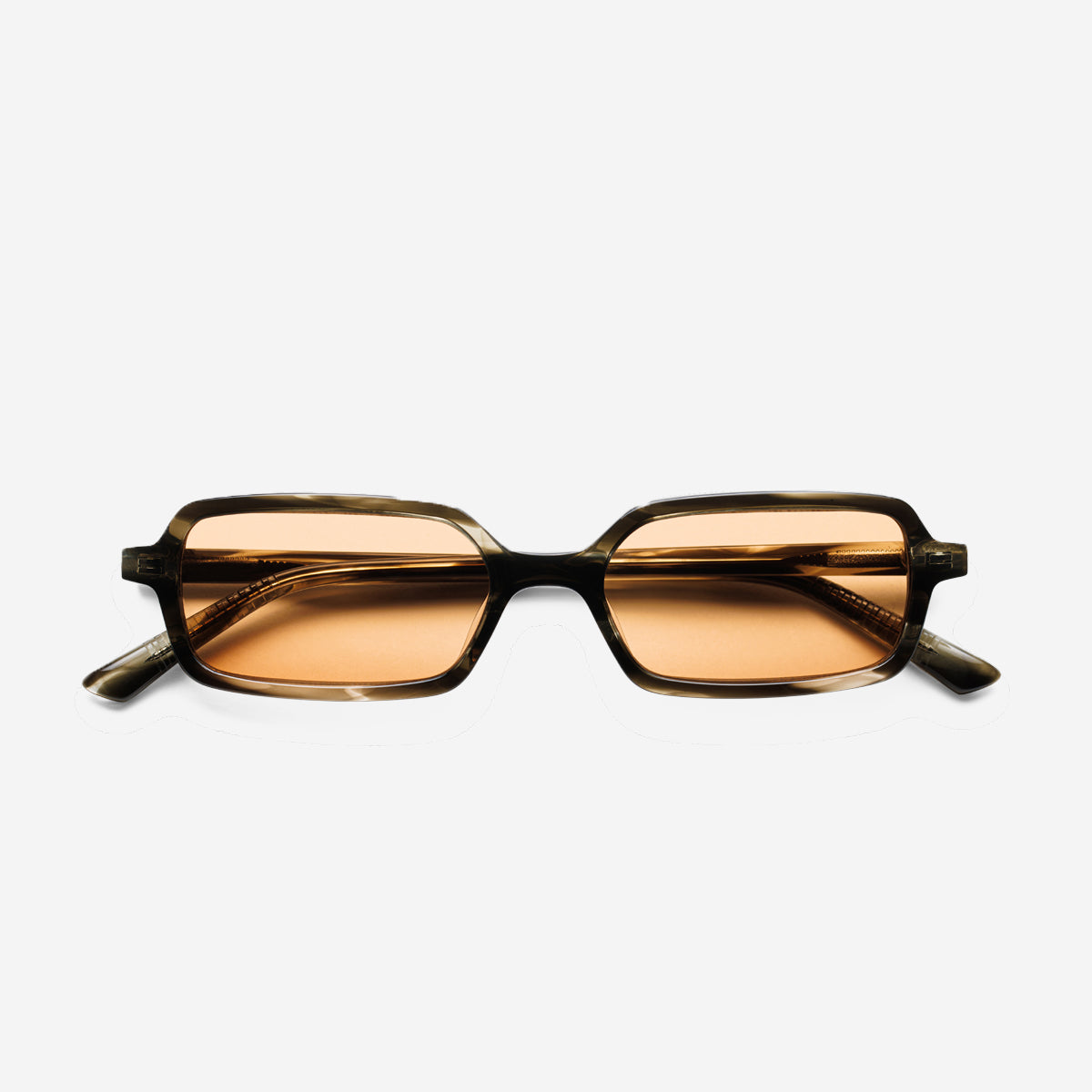 MILO Rectangle Sunglasses - Havana/Green Amber