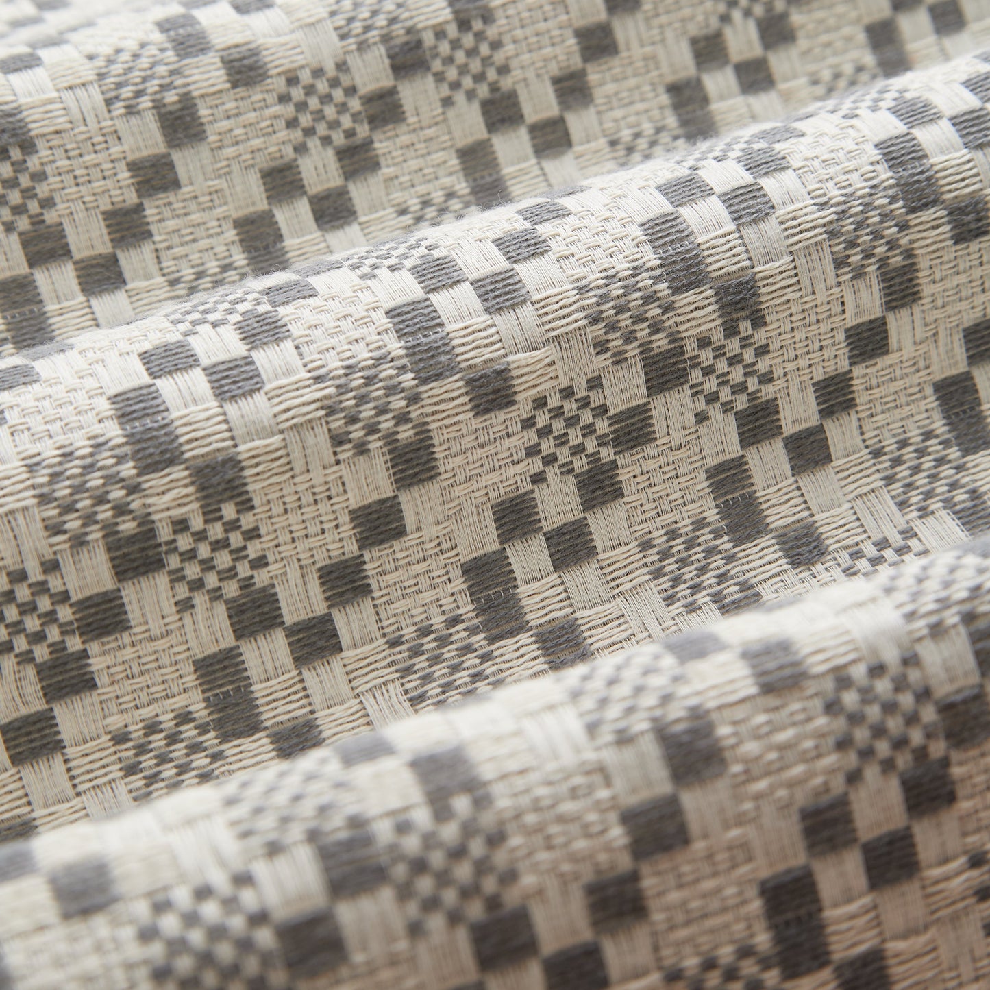 Mosaic Check Jacquard S/S Vacation Shirt - Grey