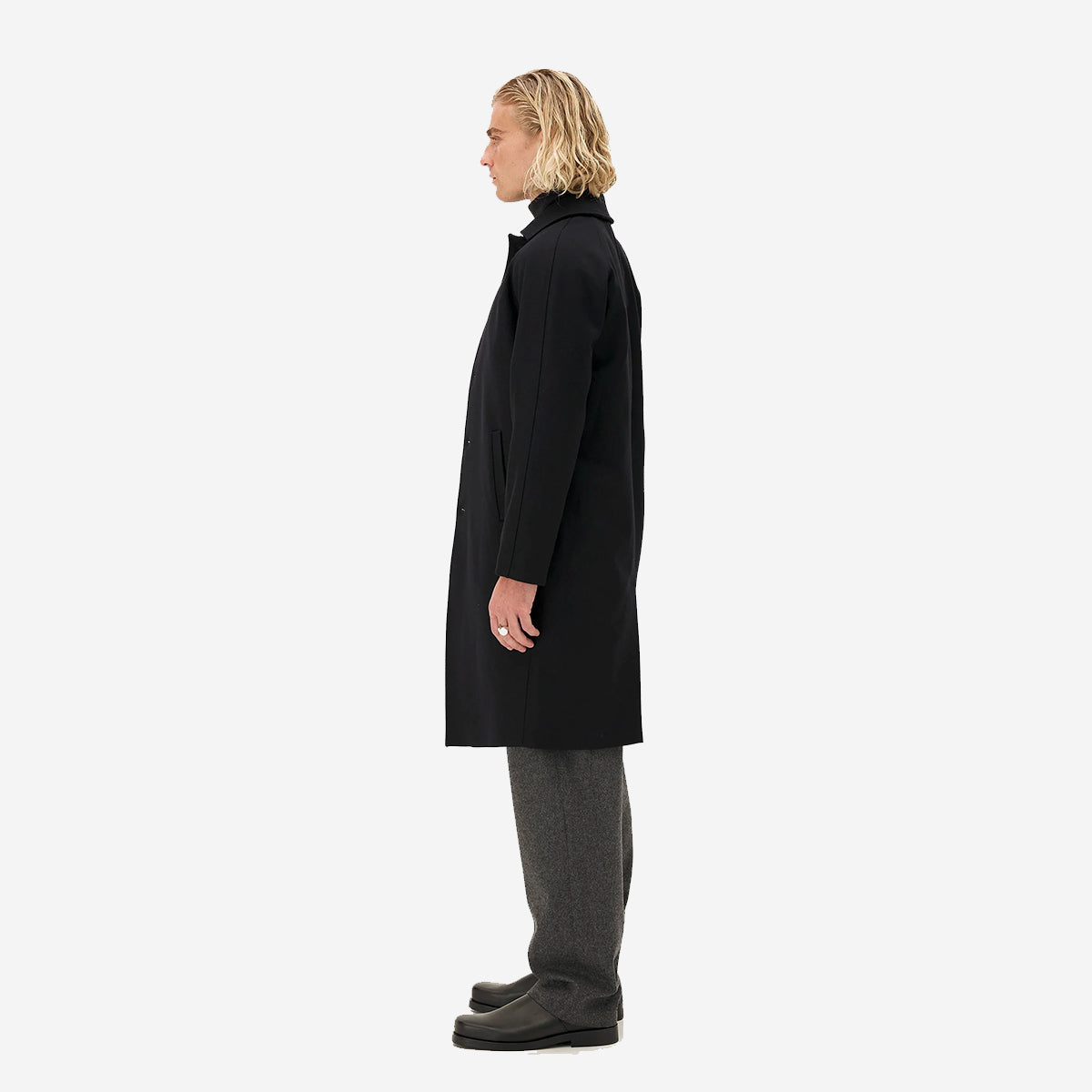 Mayfair Wool Mac Jacket - Midnight Blue