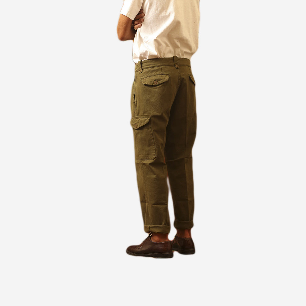 Mike Twill Army Cargo Pant - Olive