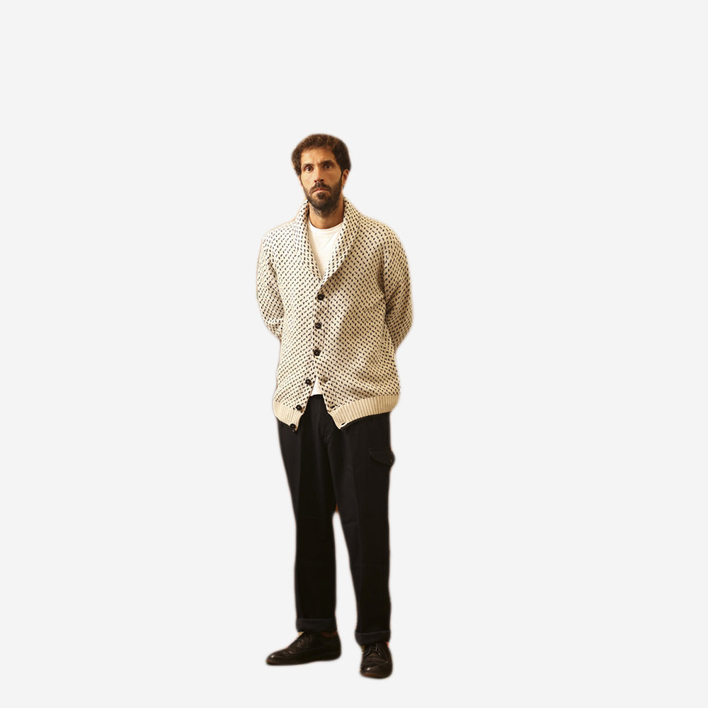 Mike Wool Army Cargo Pant - Navy