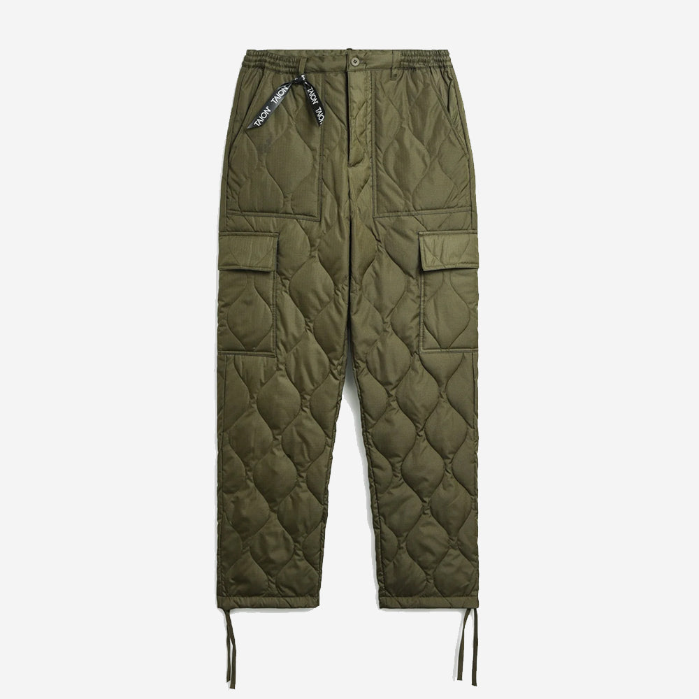 Military Easy Cargo Down Pants - Dark Olive