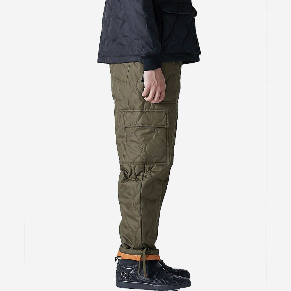 Military Easy Cargo Down Pants - Dark Olive