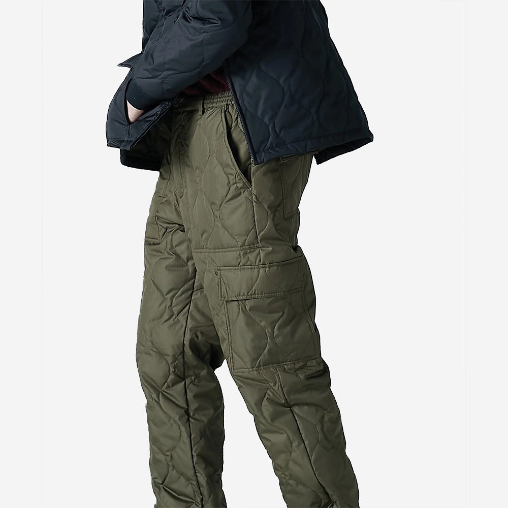 Military Easy Cargo Down Pants - Dark Olive