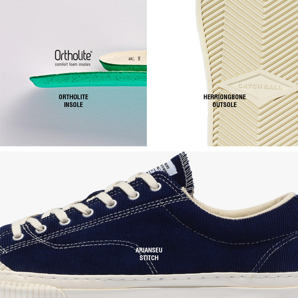 Military Standard Low Corduroy Sneaker - Navy