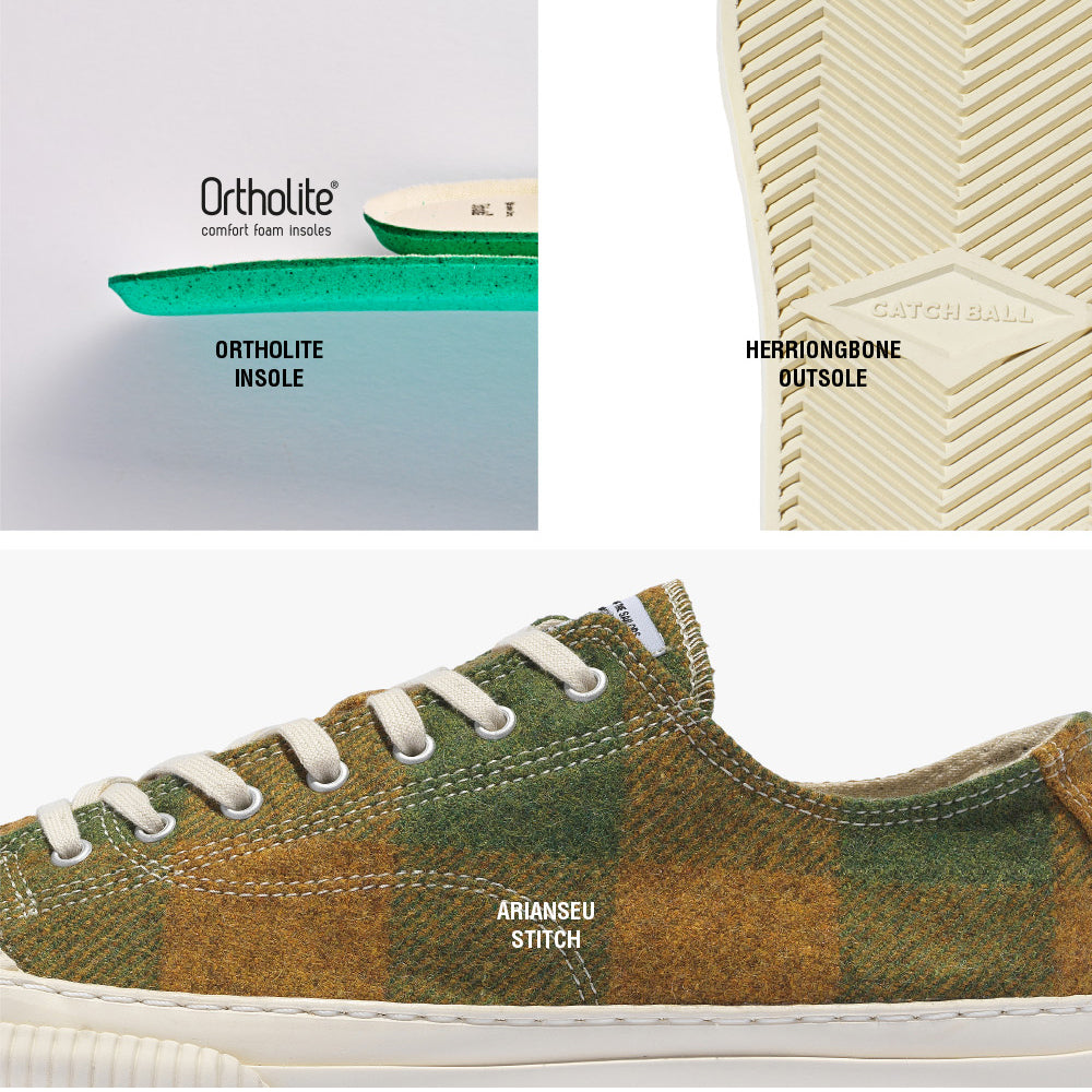 Military Standard Low Wool Sneaker - Check