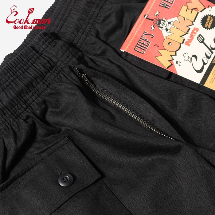 Monkey Loose Cargo Pants - Black Herringbone