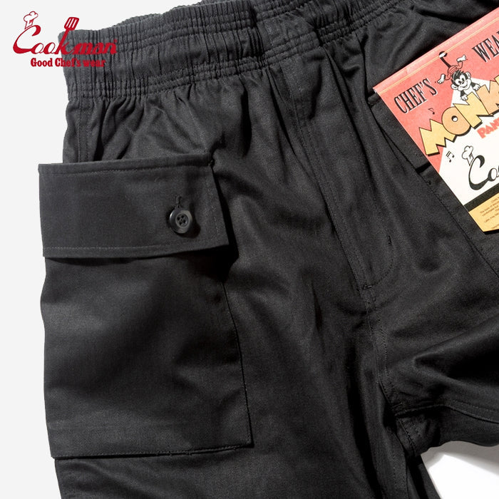 Monkey Loose Cargo Pants - Black Herringbone