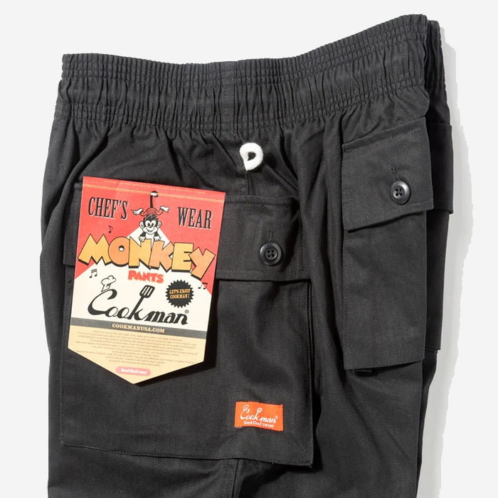 Monkey Loose Cargo Pants - Black Herringbone