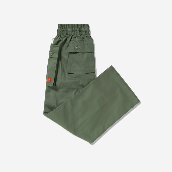 Monkey Loose Cargo Pants - Olive Herringbone