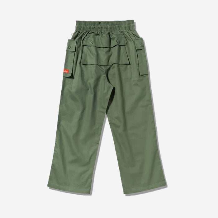 Monkey Loose Cargo Pants - Olive Herringbone