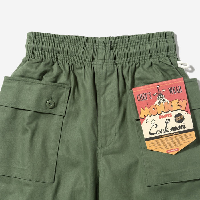 Monkey Loose Cargo Pants - Olive Herringbone