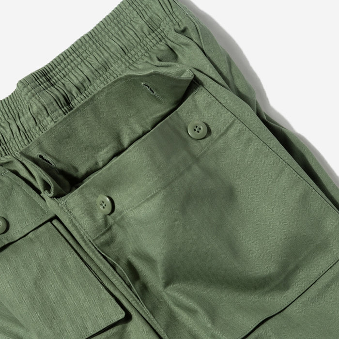 Monkey Loose Cargo Pants - Olive Herringbone