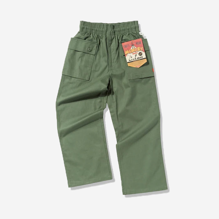 Monkey Loose Cargo Pants - Olive Herringbone