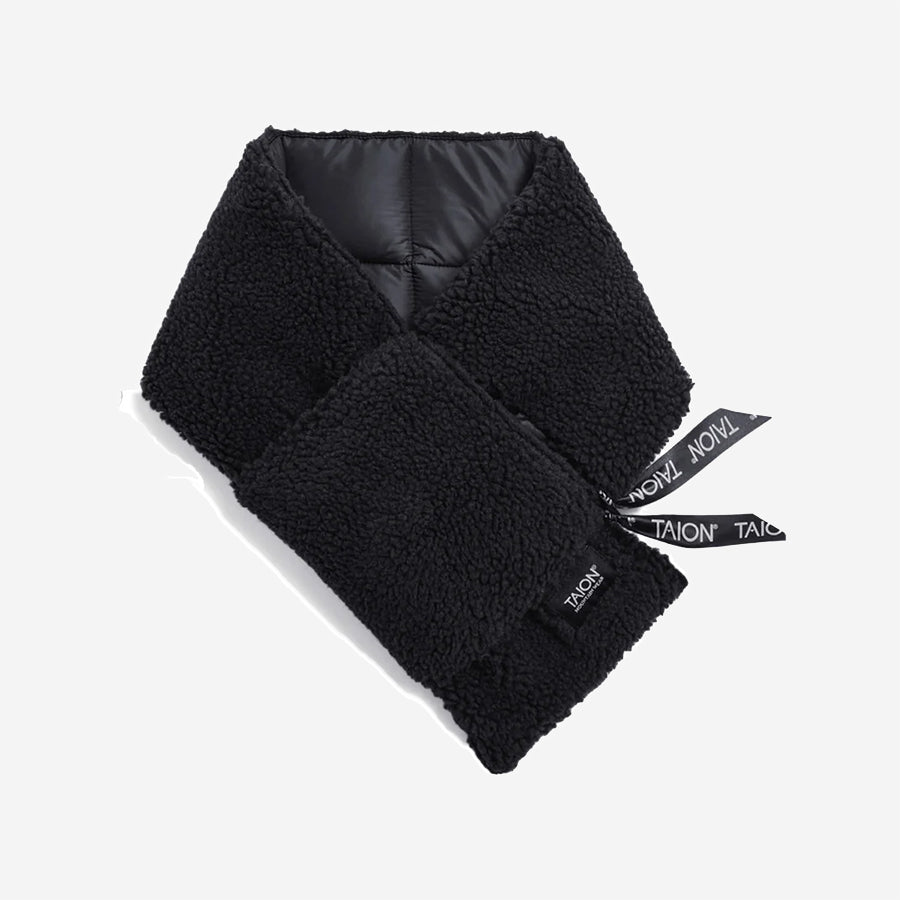 Mountain Reversible Down x Boa Muffler Scarf - Black/Black