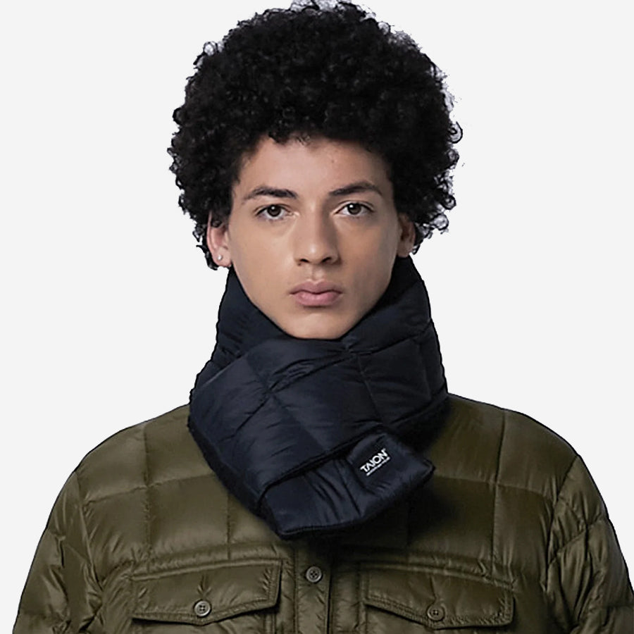 Mountain Reversible Down x Boa Muffler Scarf - Black/Black