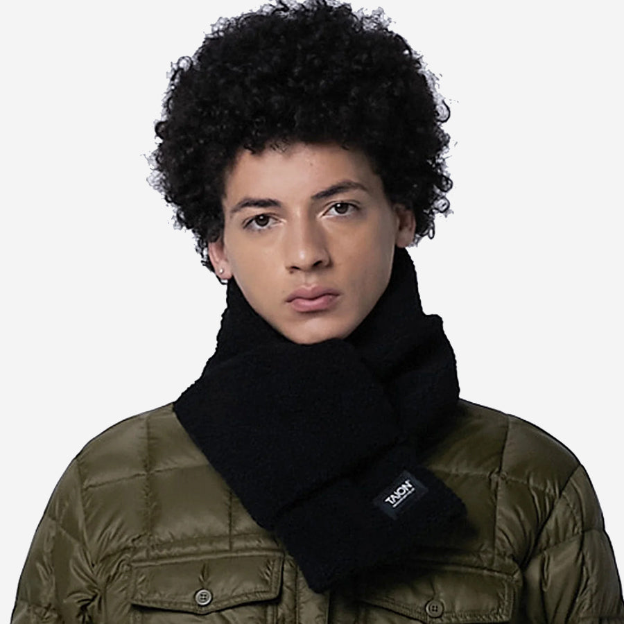 Mountain Reversible Down x Boa Muffler Scarf - Black/Black